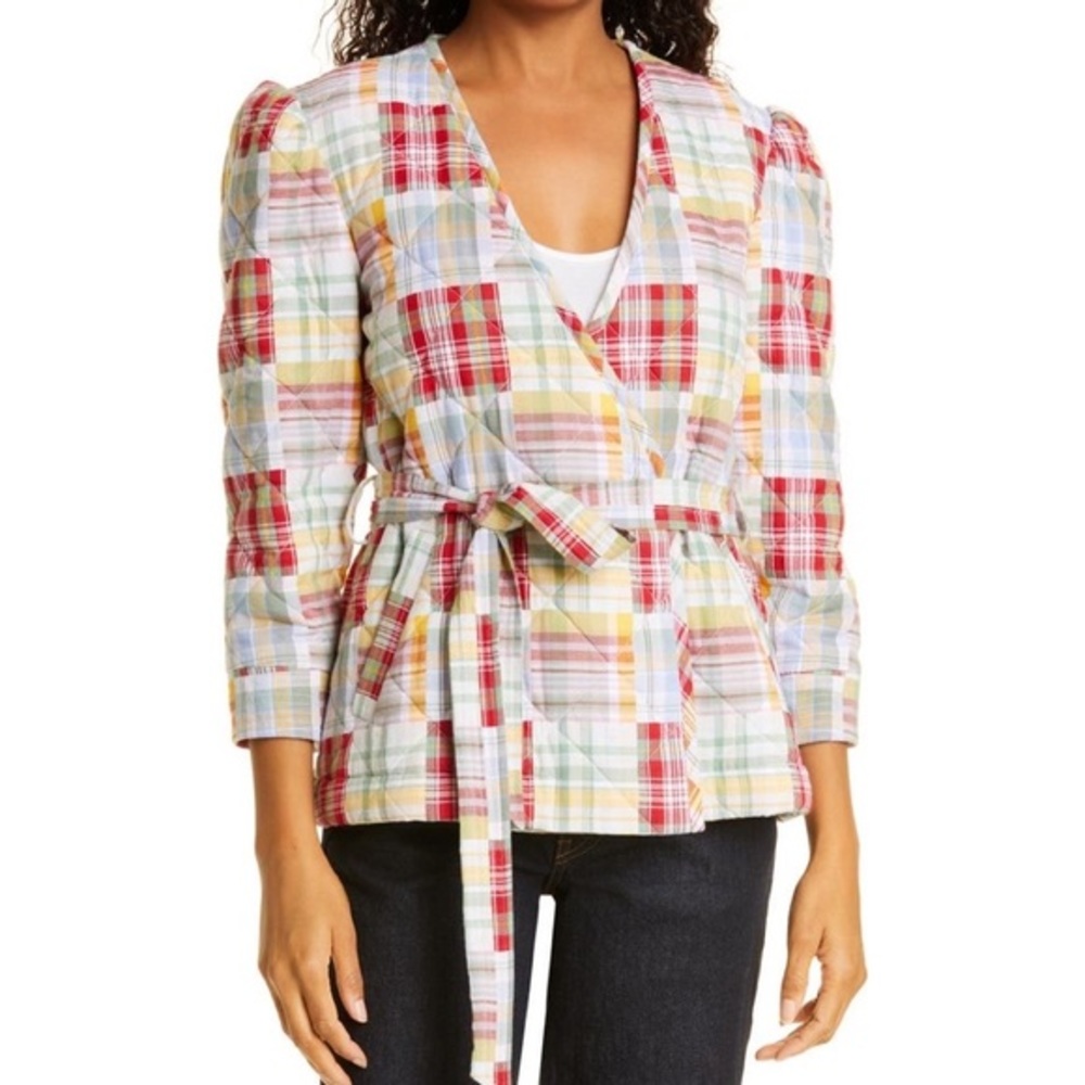 NWT Cinq a Sept Quilted Wrap Coat